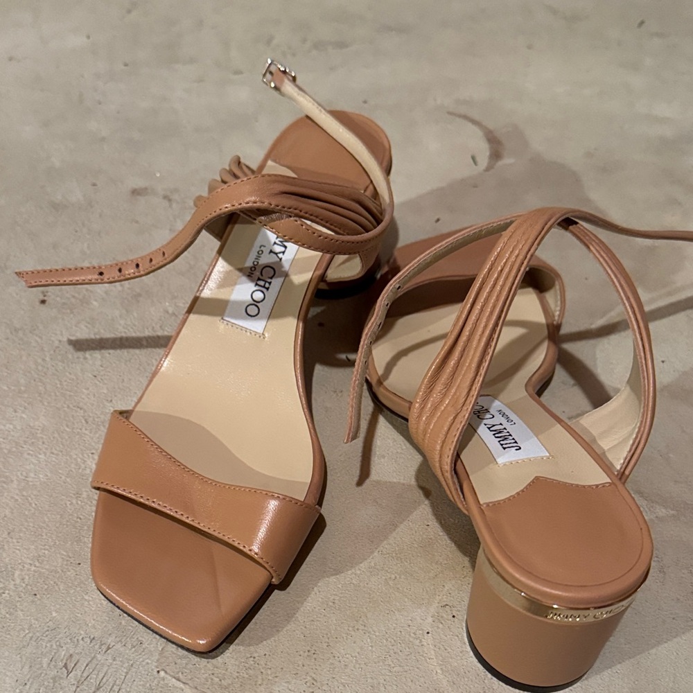 Jimmy Choo Brown Strappy Sandals - Picture 6 of 7